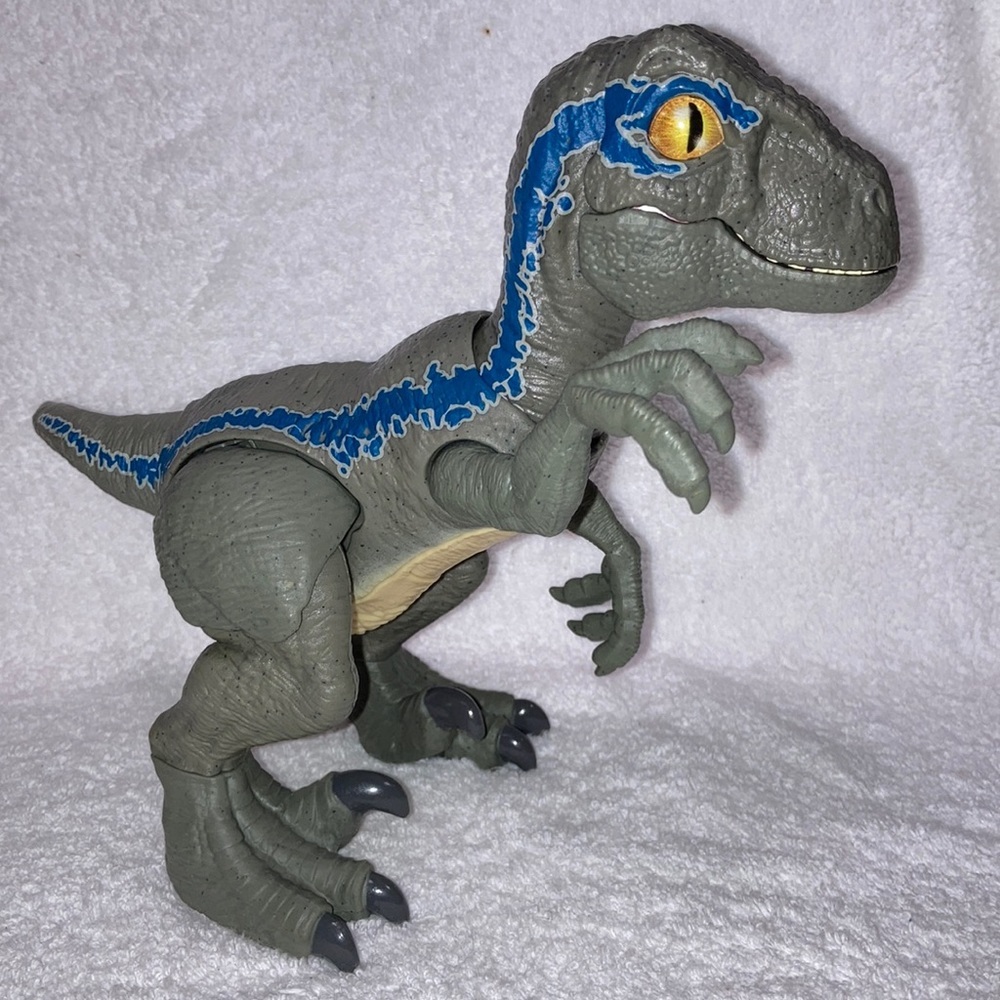 Jurassic World Primal Pal Blue Dino Rivals Dinosaur Figure TESTED & WORKS